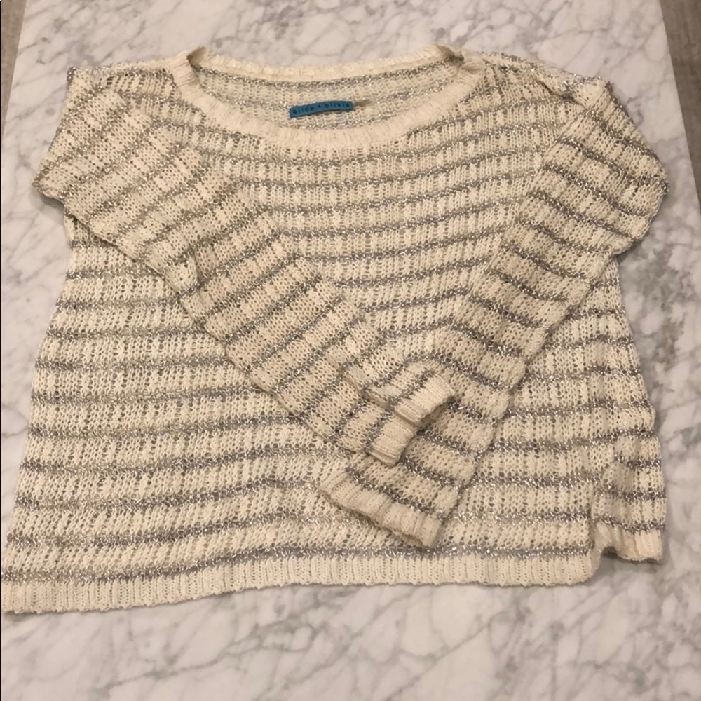 Alice + Olivia Sheer Knit Sweater